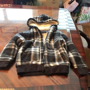 True size 5 boys warm fuzzy jacket - excellent condition!
